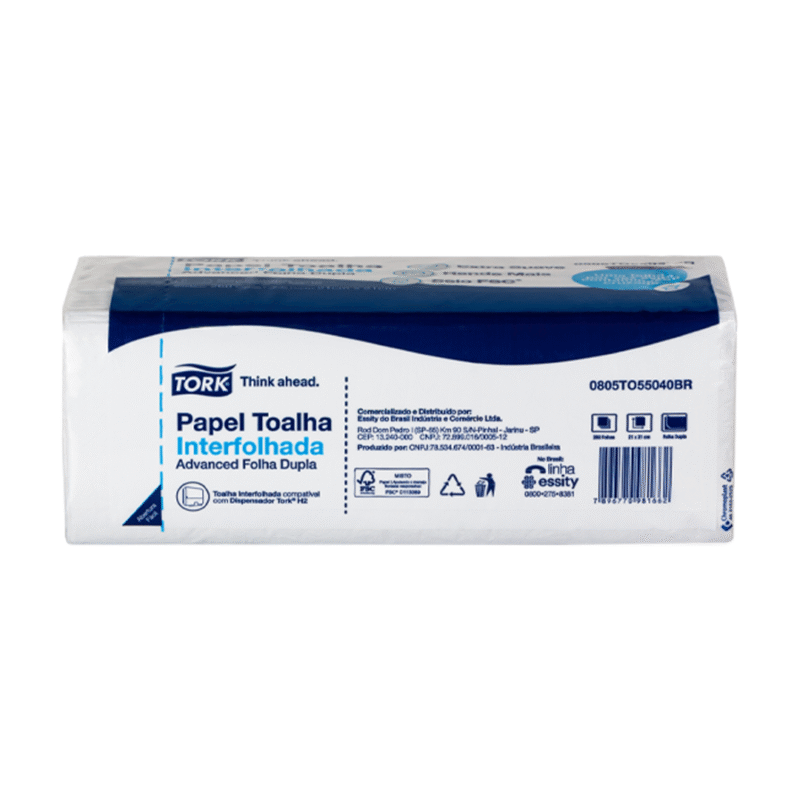 Tork Toalha Interfolhado Folha Dupla Advanced H2 5040br