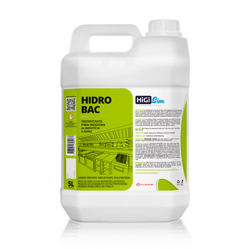 Hidro Bac Desinfetante para Indústria Alimentícia