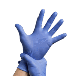Luva Nitrílica Azul M