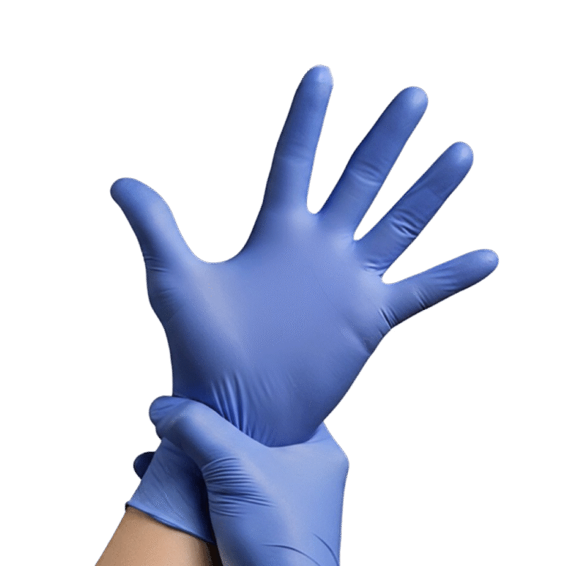 Luva Nitrílica Azul M