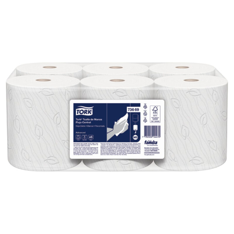 Tork Toalha Rolo Fluxo Central Folha Dupla M5 736-69