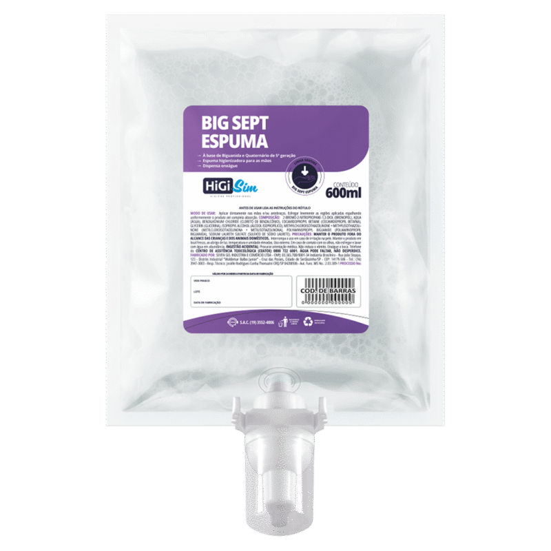 Big Sept Espuma Higienizadora Antisséptica Pronto Uso